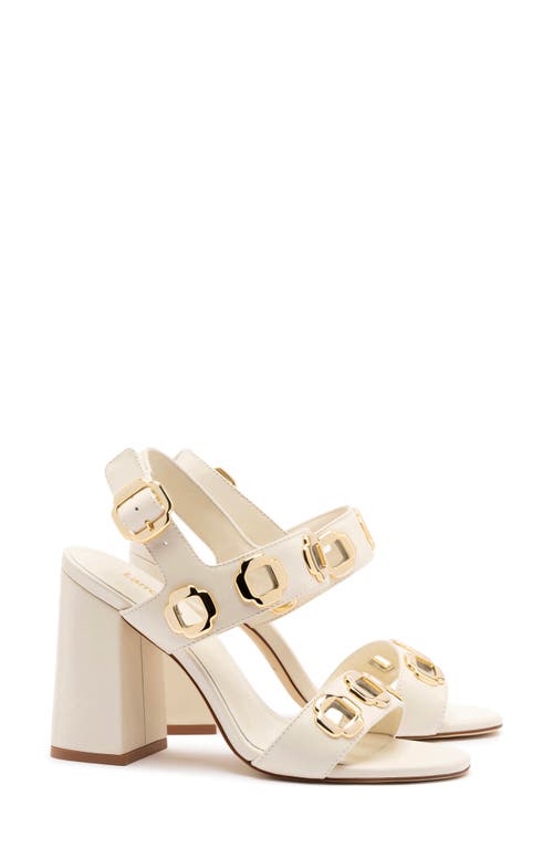 Larroudé Milan Hi Slingback Sandal in Ivory