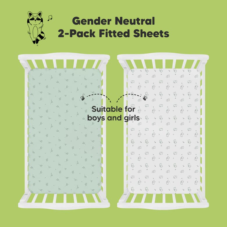 Keababies Soothe Fitted Crib Sheet In Bunnies