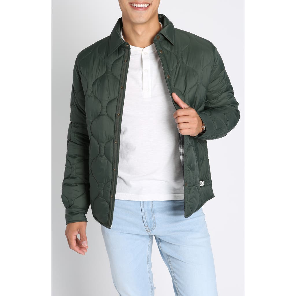 Jachs Flannel Lined Onion Quilted Jacket In Green