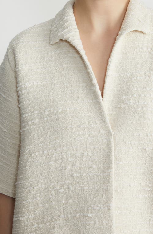 Shop Lafayette 148 New York Basketweave Jacquard Jacket In Pebble