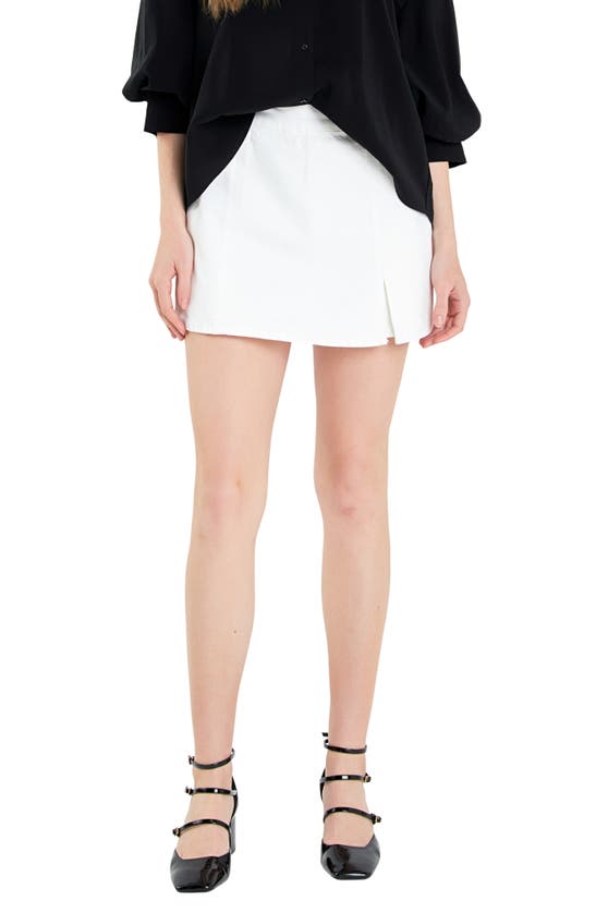 Shop English Factory Denim Mini Skort In White