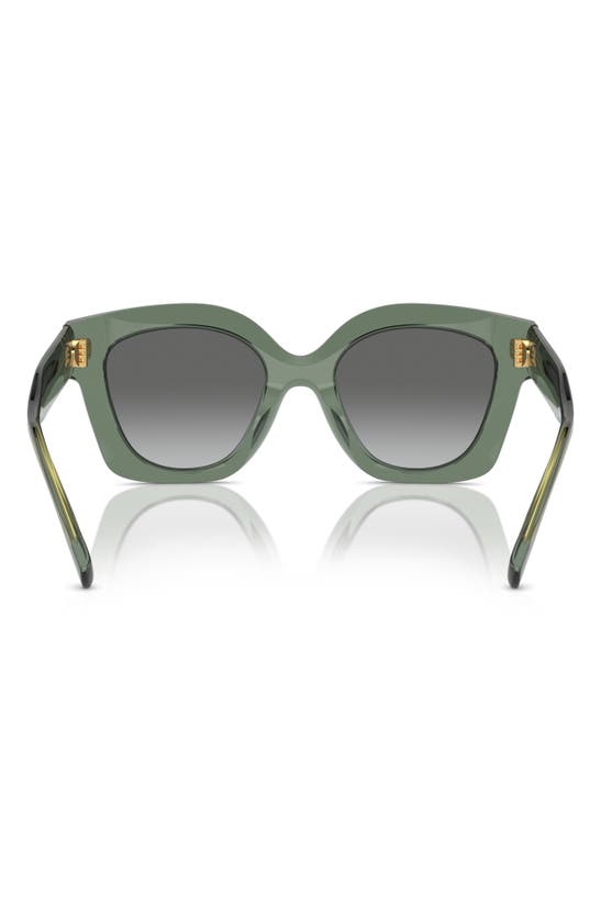 Shop Tory Burch 49mm Gradient Irregular Sunglasses In Green