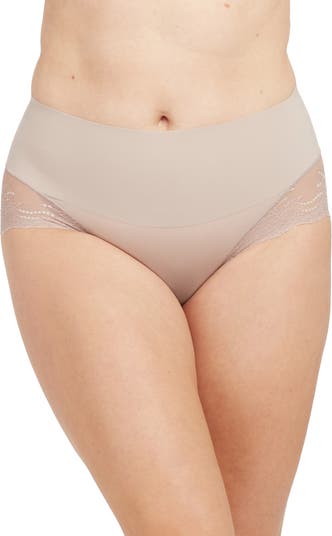 SPANX 10121P Lace High Waisted Brief Underwear Clean White ( 2X
