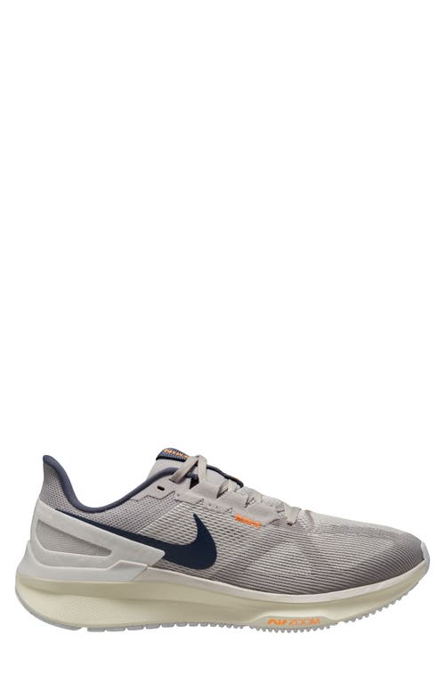 Shop Nike Air Zoom Structure 25 Road Running Shoe In Iron Ore/thunder Blue/orange