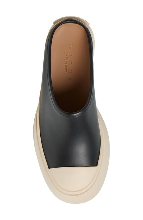 Shop Marni Pablo Leather Mule Sneaker In Black