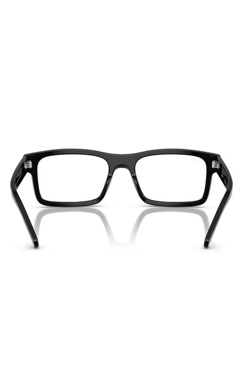 Ray Ban Ray-ban 54mm Rectangular Optical Glasses In Black