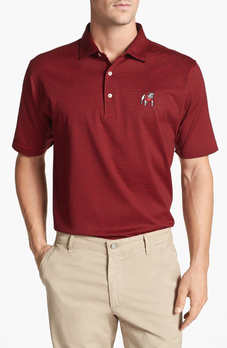 Peter Millar 'University of Georgia' Sugar Stripe Polo ...