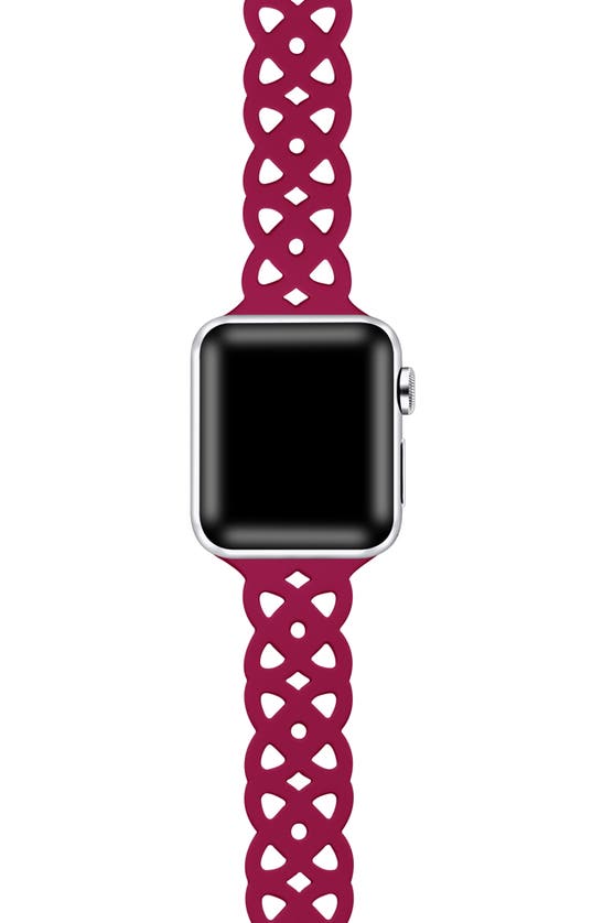 Shop The Posh Tech Lace Silicone Apple Watch® Watchband In Berry