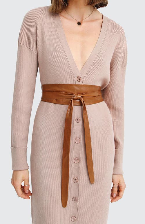 Belle & Bloom Odyssey Soft Wrap Leather Belt In Brown