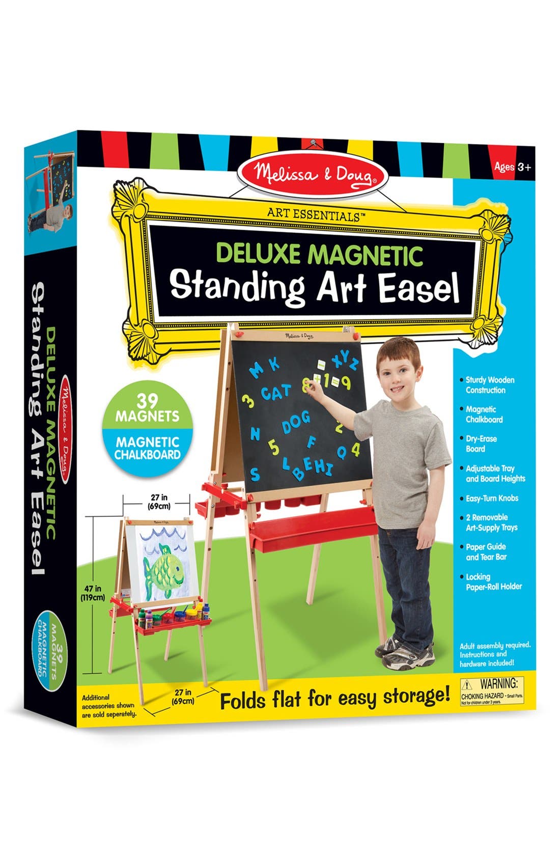 Melissa & Doug Wooden Easel with Chalkboard and Board Nordstrom