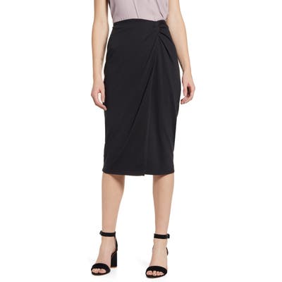 Chelsea28 Wrap Skirt, Black