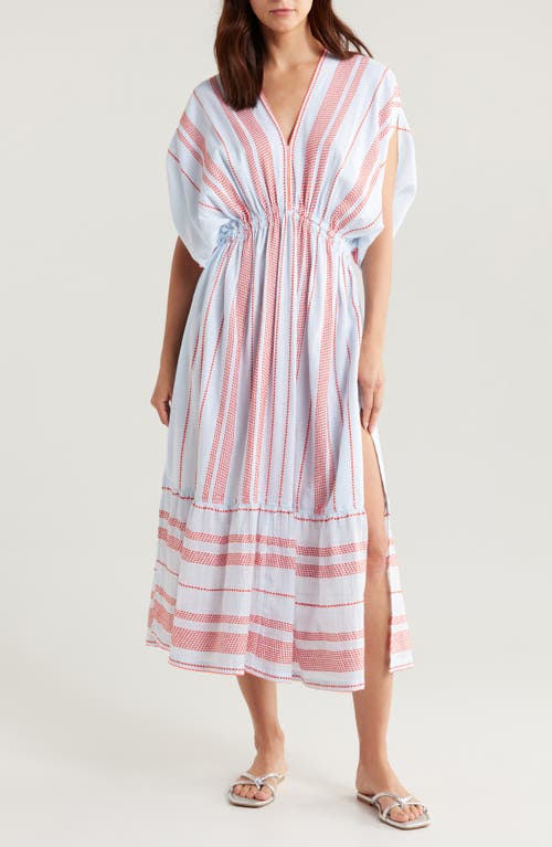 lemlem Leila Embroidered Cotton Blend Cover-Up Dress Tiki Skypop at Nordstrom,