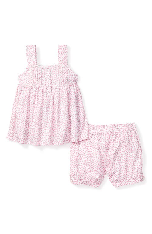 Petite Plume Kids' Sweethearts Print Two-Piece Short Pajamas Pink at Nordstrom,