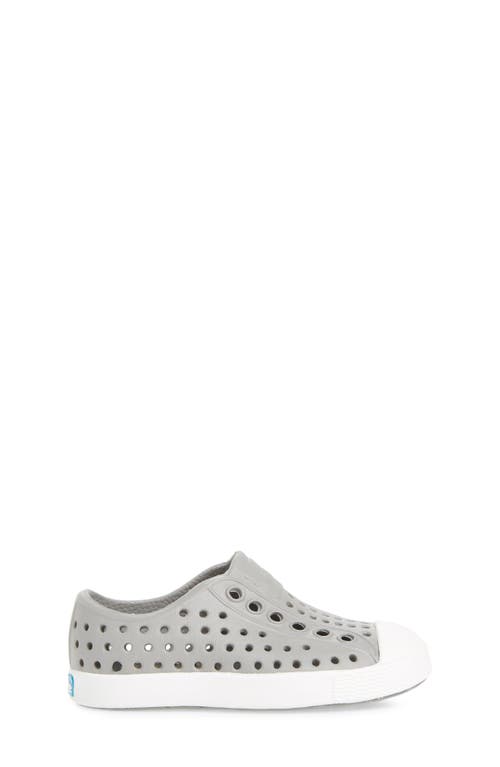 Native Shoes Kids' Jefferson Water Friendly Slip-on Sneaker In Pigeon Grey/shell White