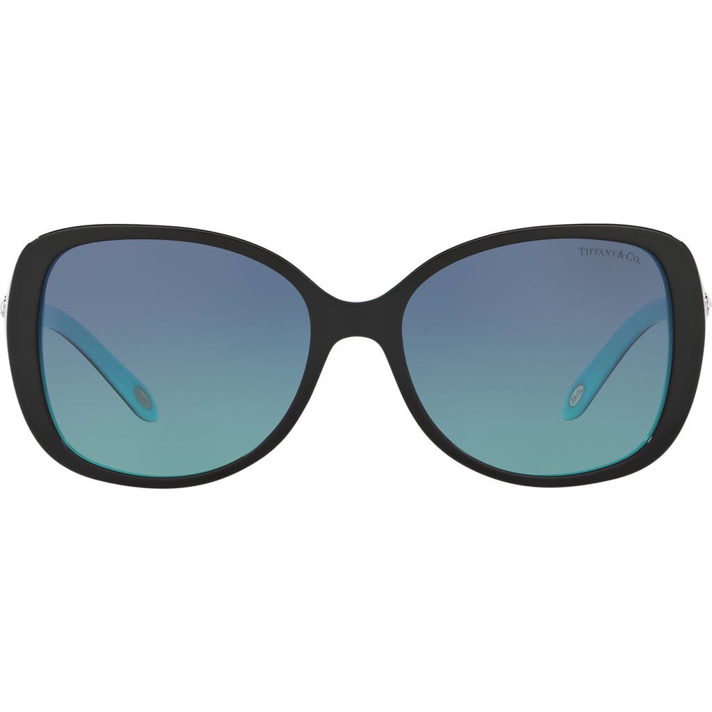 Tiffany & Co . 55mm Gradient Butterfly Sunglasses In Black/blue Gradient