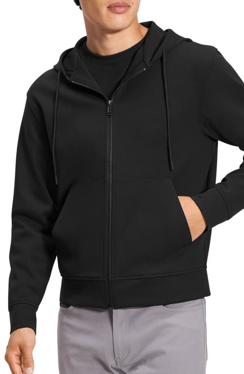 Theory Fleece Zip Hoodie In Black