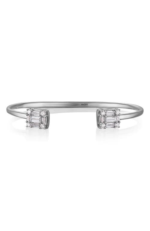 Mindi Mond Clarity Petite Diamond Open Bangle Bracelet<br /> in White Gold/Diamond 