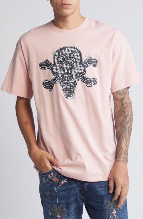 Icecream Cart Cotton Graphic T-shirt In Pink