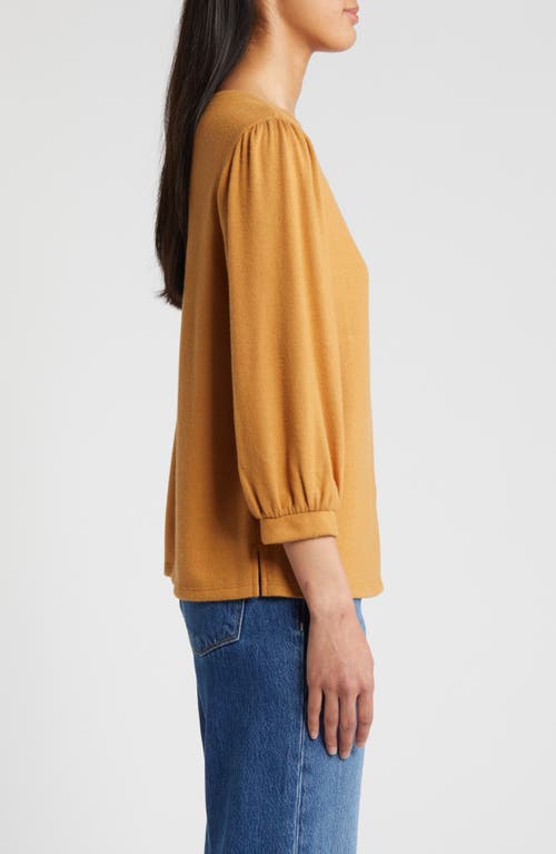 Shop Caslonr Caslon(r) Cozy Knit Top In Tan Sugar