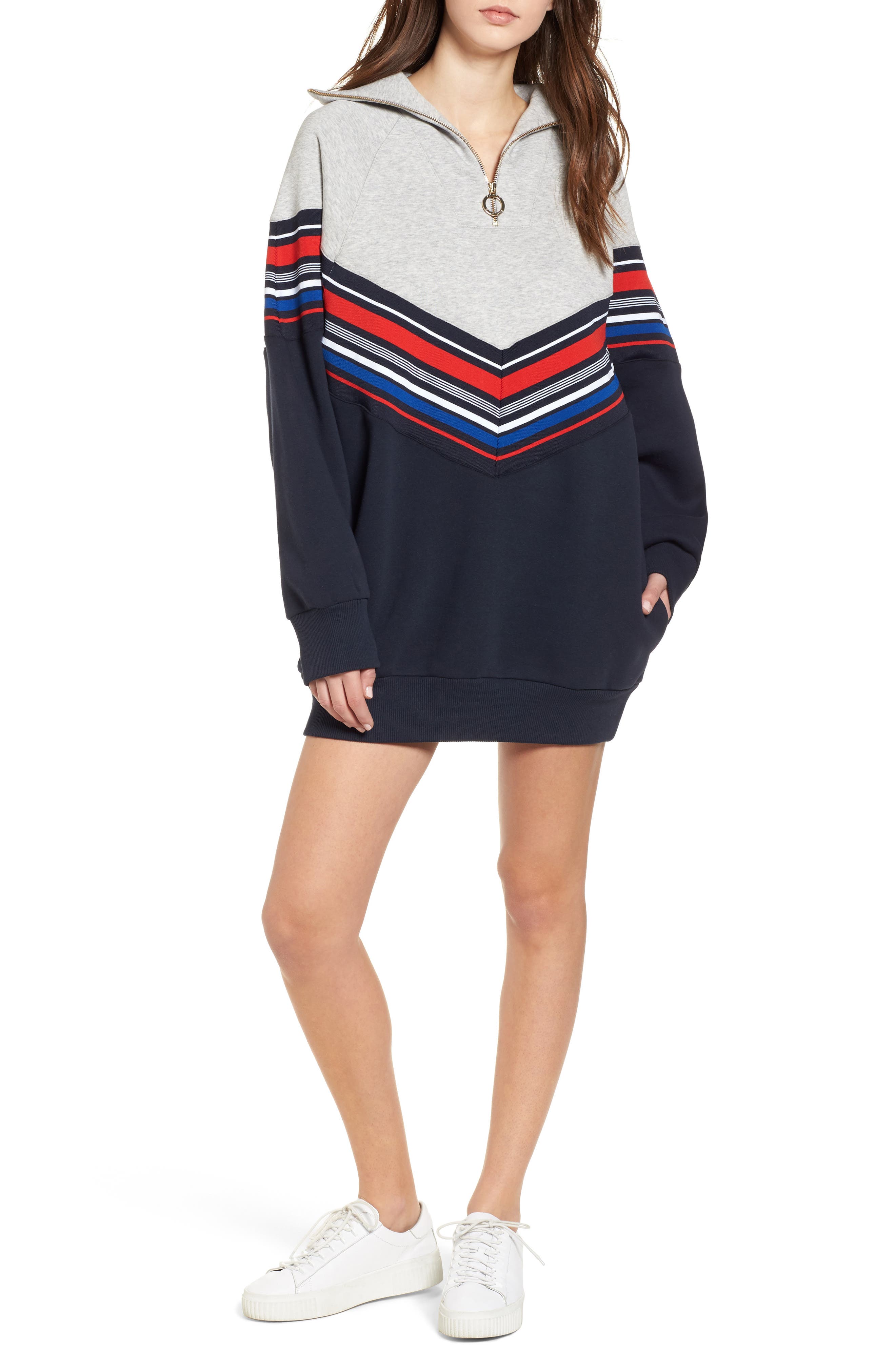 Tommy Jeans X Gigi Hadid Racing Sweatshirt Dress Nordstrom