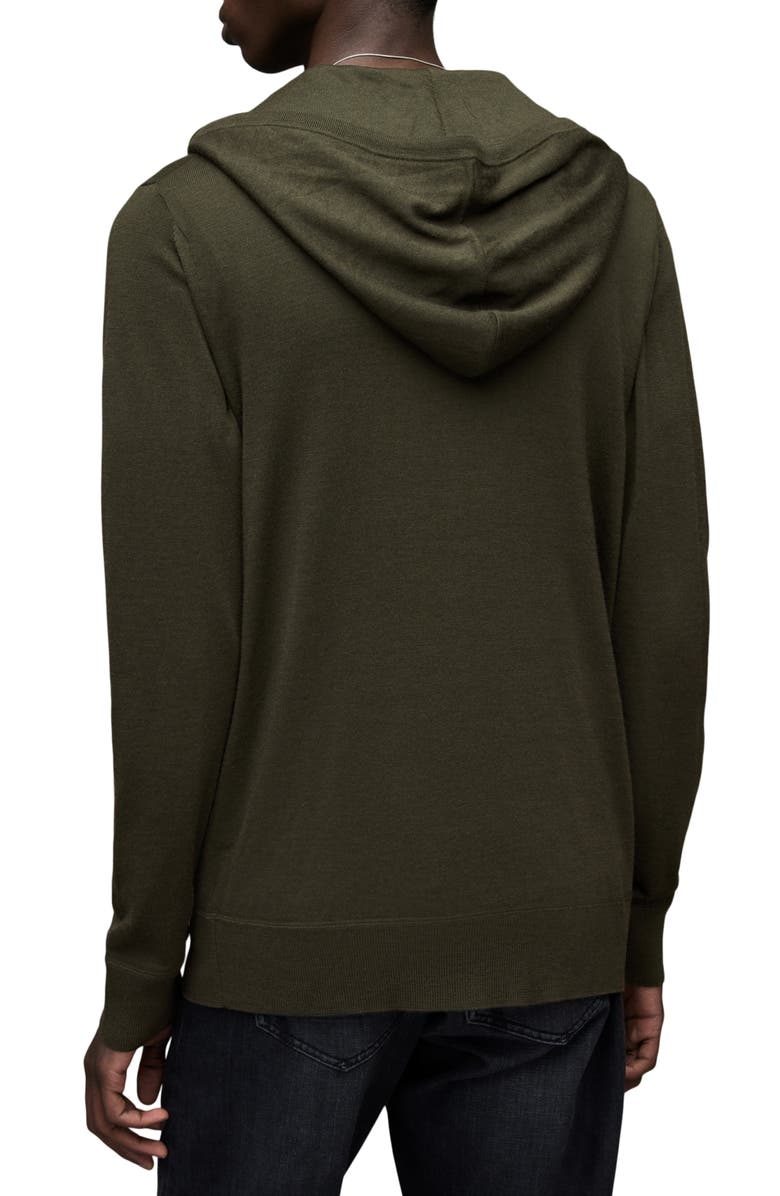 AllSaints Mode Slim Fit Merino Wool Zip Hoodie | Nordstrom