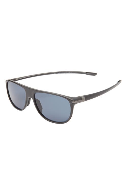 Shop Tag Heuer Vingt Sept 60mm Rectangular Sport Sunglasses In Black/other/blue