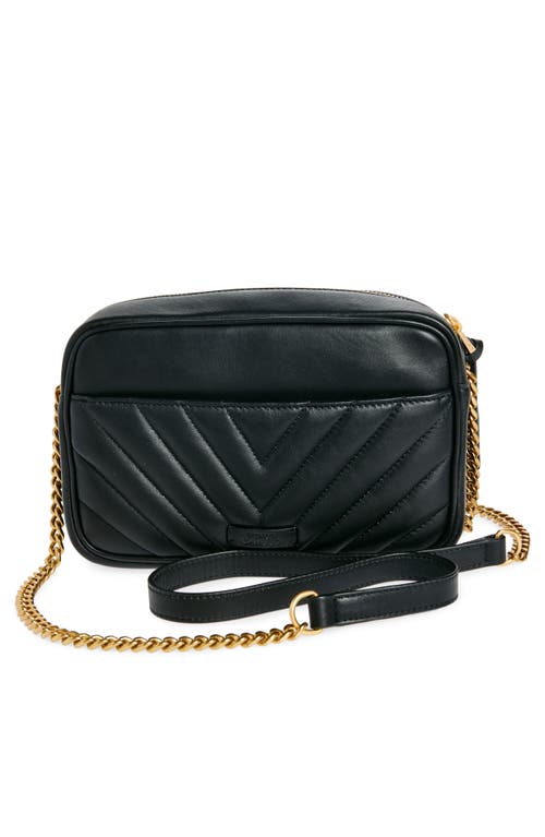 Vince Camuto Theon Leather Camera Crossbody Bag In Black