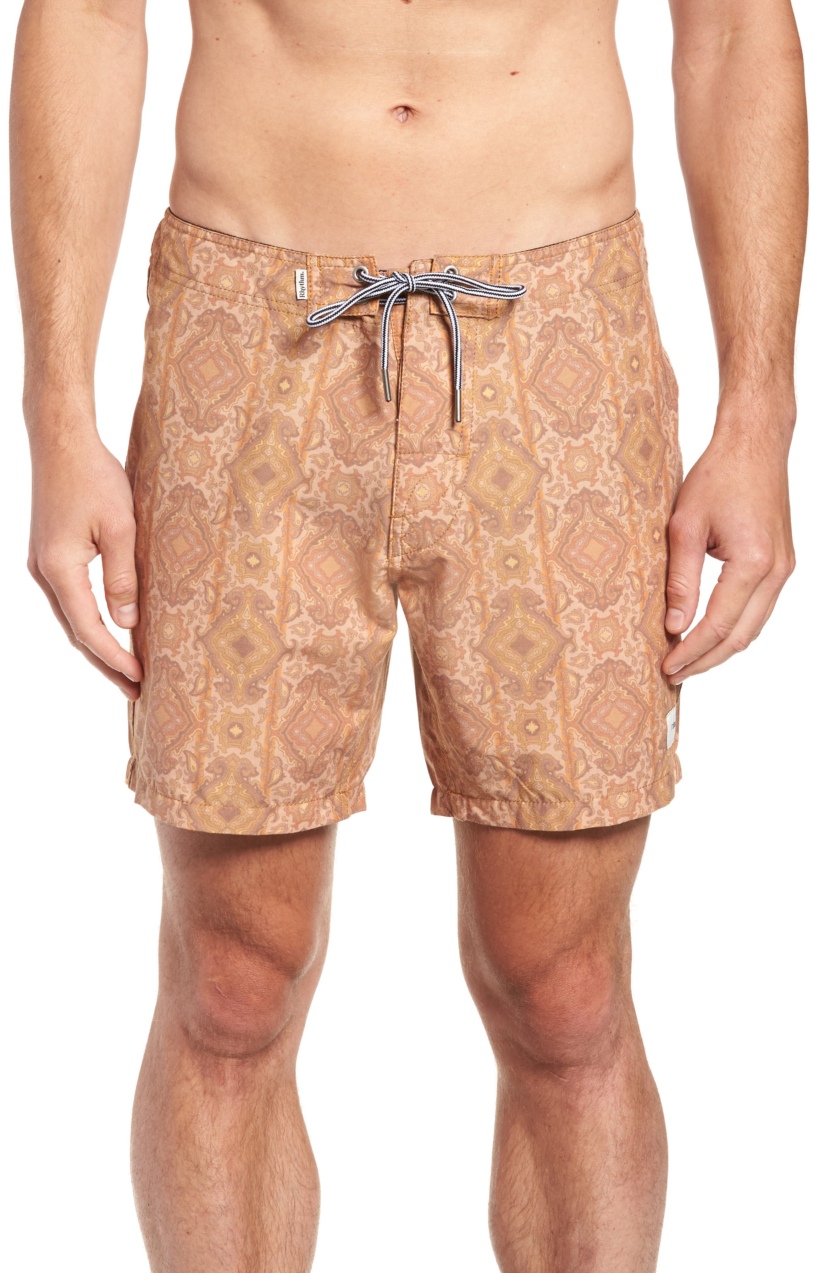 Rhythm Sorrento Swim Trunks, Orange