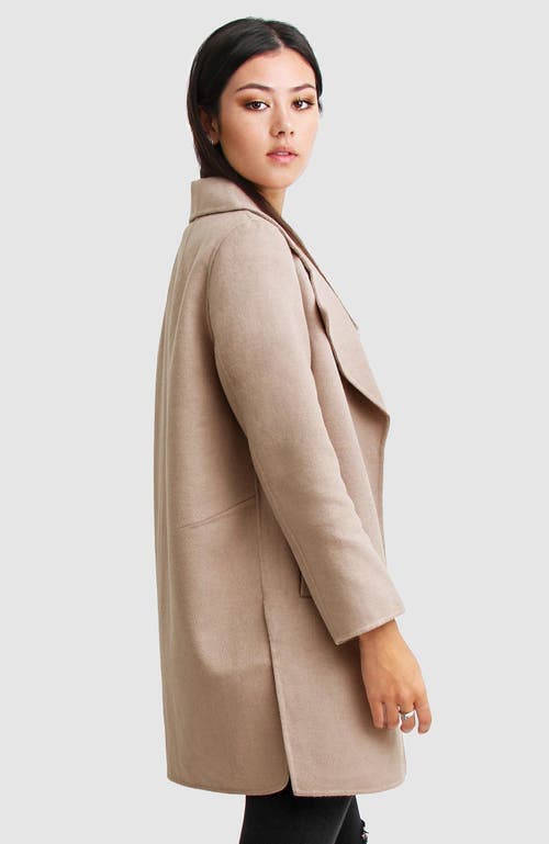 Shop Belle & Bloom Ex-boyfriend Wool Blend Oversized Jacket In Sand