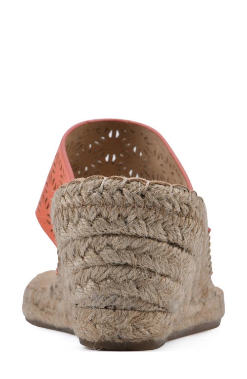 Shop White Mountain Footwear Beaux Espadrille Wedge Sandal In Aperol Spritz/smooth