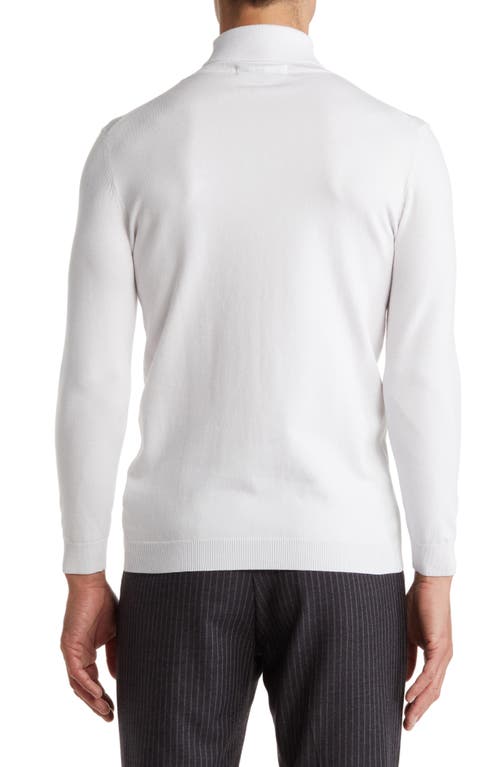 Shop Tom Baine Performance Turtleneck Sweater In White