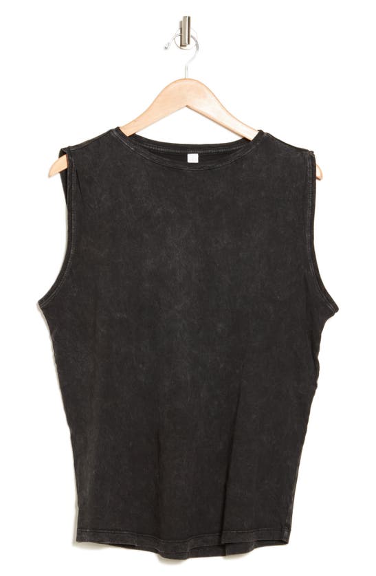 Shop Z By Zella Vintage Wash Relaxed Tank In Black