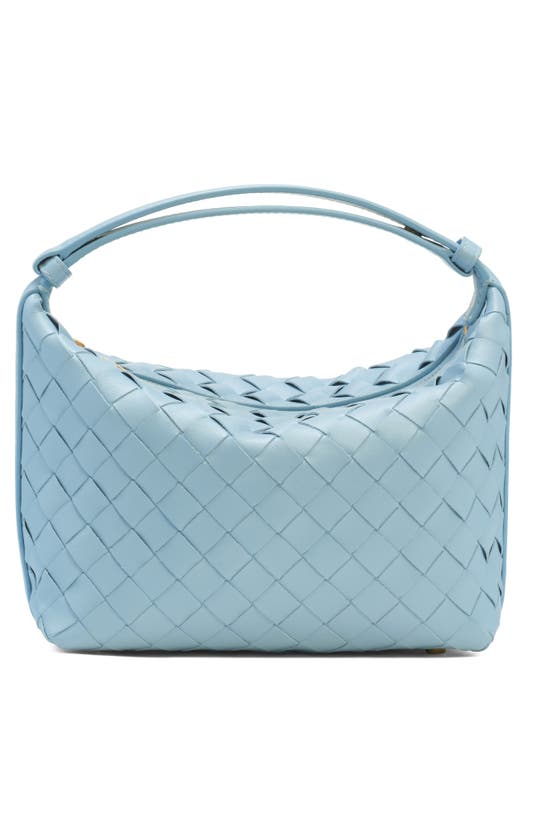 Bottega Veneta Mini Intrecciato Handheld Pouch In Dip/ Gold