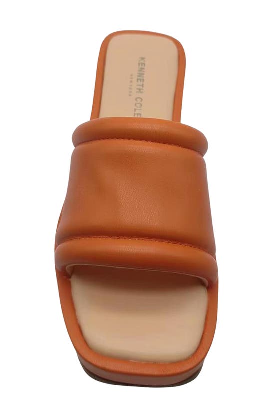 Kenneth Cole Women's Andreanna Slip On Platform Sandals In Orange Smooth Pu