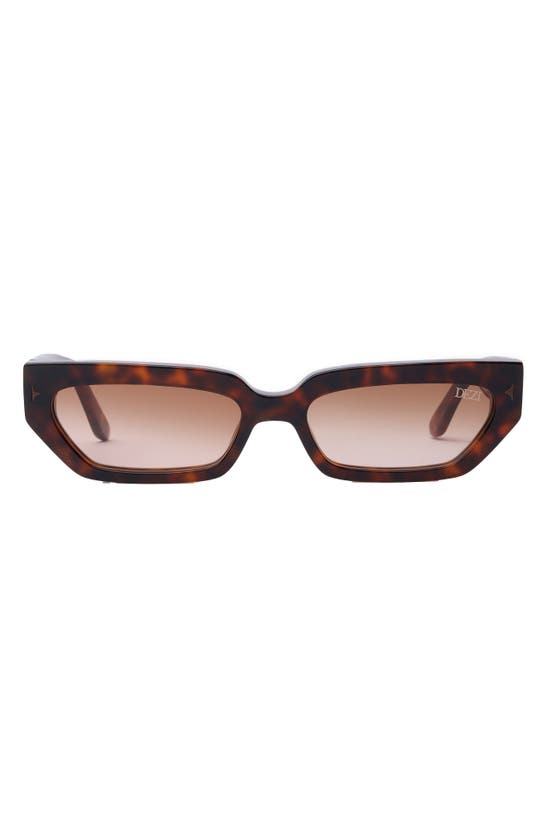 Shop Dezi Lil Switch 55mm Rectangular Sunglasses In Fiery Tortoise / Sienna Faded