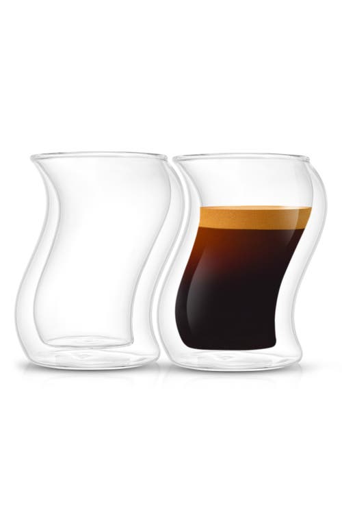 Joyjolt Set Of 2 Pivot Espresso Cups In Clear