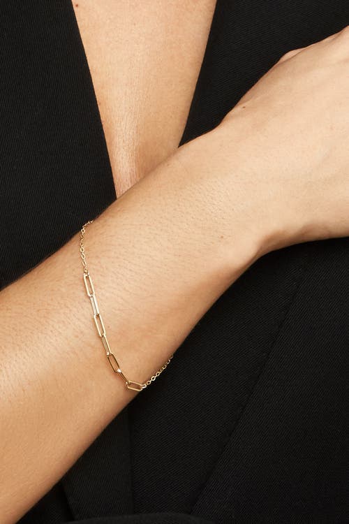 Shop Oradina 14k Yellow Gold Venice Center Cut Bracelet