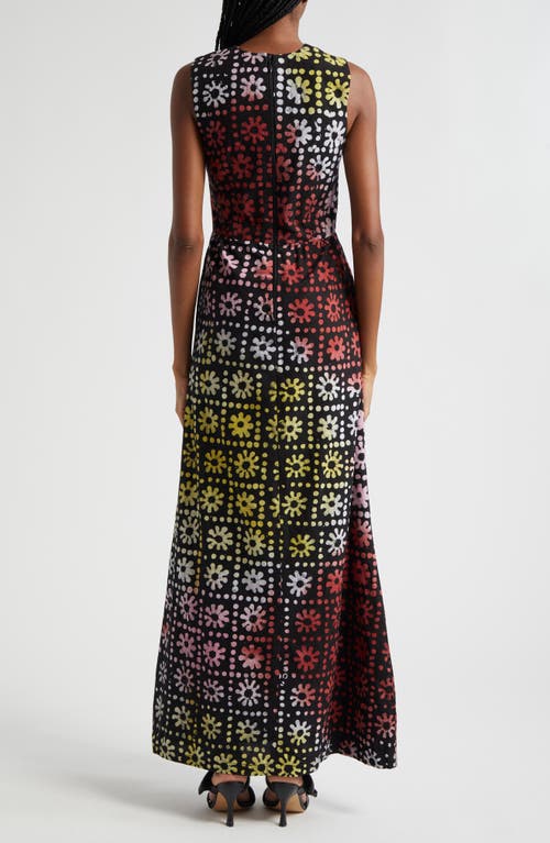 Shop Busayo Yinka Maxi Dress In Black Multi