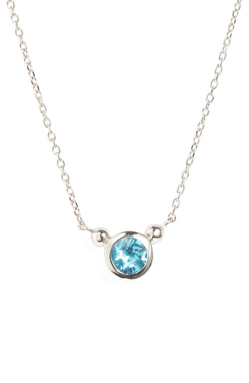 Anzie Bonheur Bubbling Brook Station Necklace in Swiss Blue Topaz at Nordstrom, Size 16 In