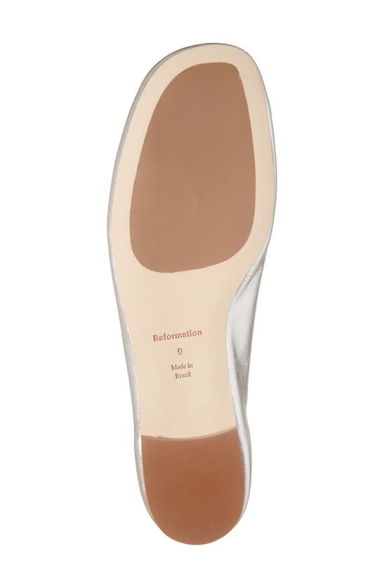 Reformation Bethany Ballet Flat In Silver