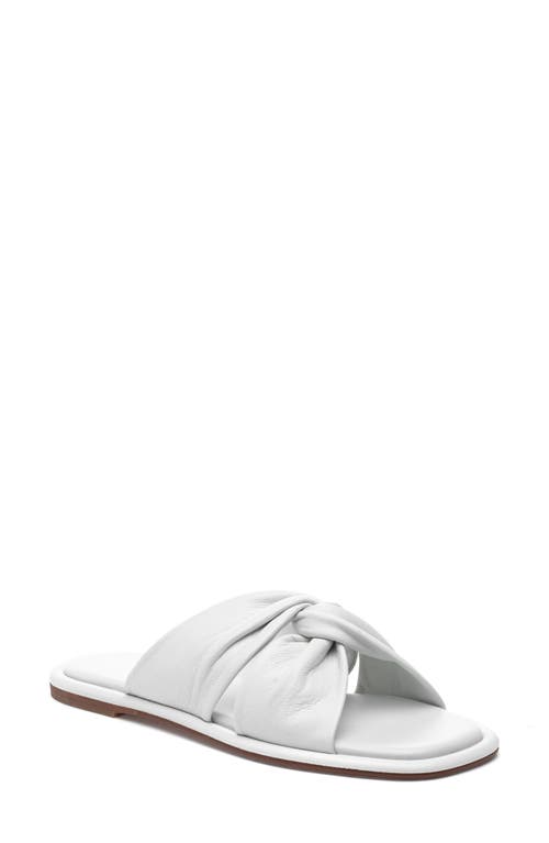 J/SLIDES Yaya Sandal in White Leather