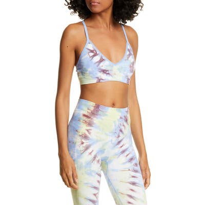 Tory Sport Tie Dye Seamless Bralette, Blue