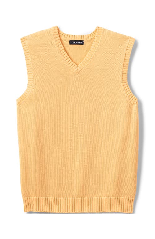 Lands' End School Uniform Cotton Modal Sweater Vest In Maize