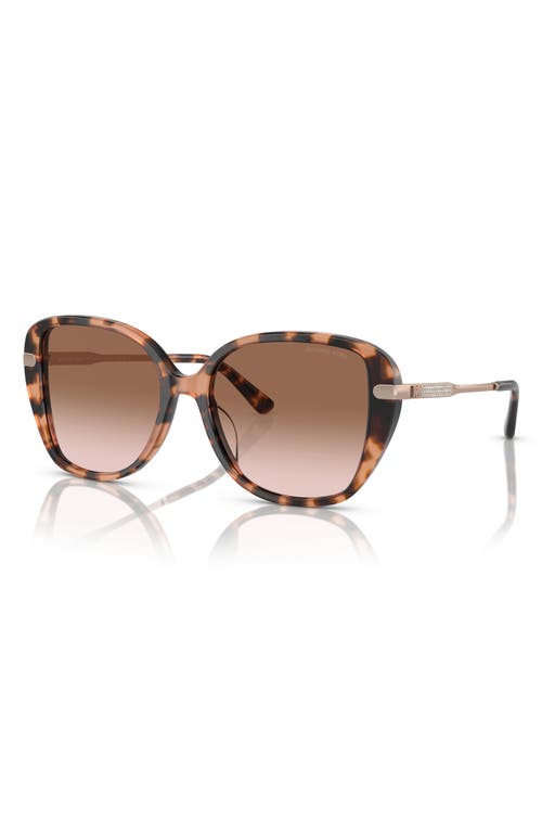 Michael Kors 54mm Gradient Square Sunglasses In Pink Tortoise