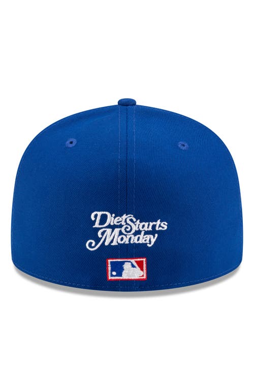 Shop New Era X Diet Starts Monday X Diet Starts Monday Atlanta Braves Twill 59fifty Fitted Baseball Cap In Blue