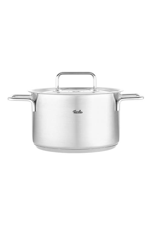 Fissler Pure Collection Stainless Steel Stock Pot With Metal Lid In Stainless Steel