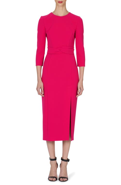 Carolina Herrera Twist Detail Sheath Dress Begonia at Nordstrom,