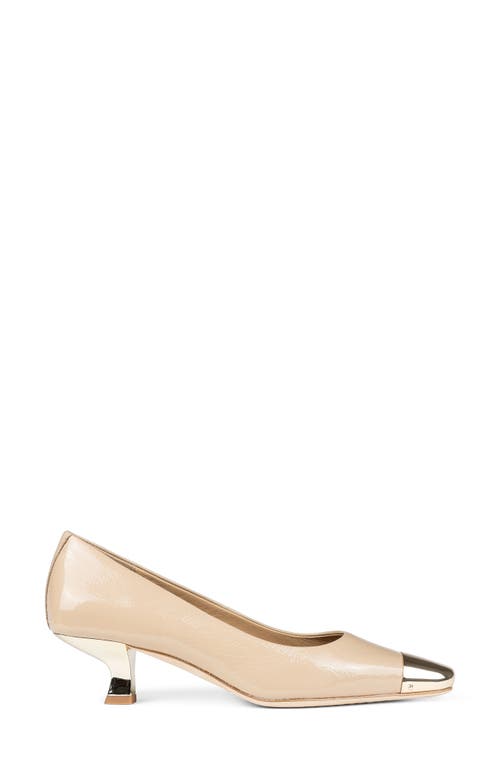 Shop Donald Pliner Cristin Cap Toe Kitten Heel Pump In Sand