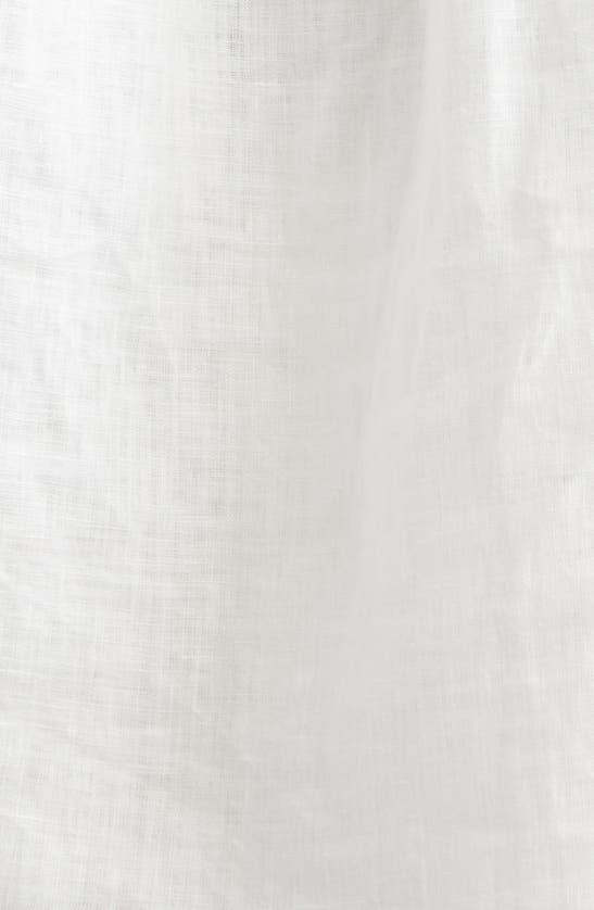 Shop Veronica Beard Kasa Linen Short Sleeve Button-up Shirt In White