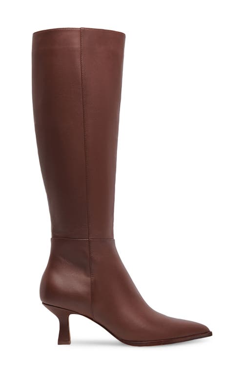 Shop Dolce Vita Auggie Pointed Toe Knee High Boot In Chocolate Leather